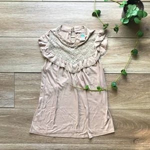 Antiqued lace tank top